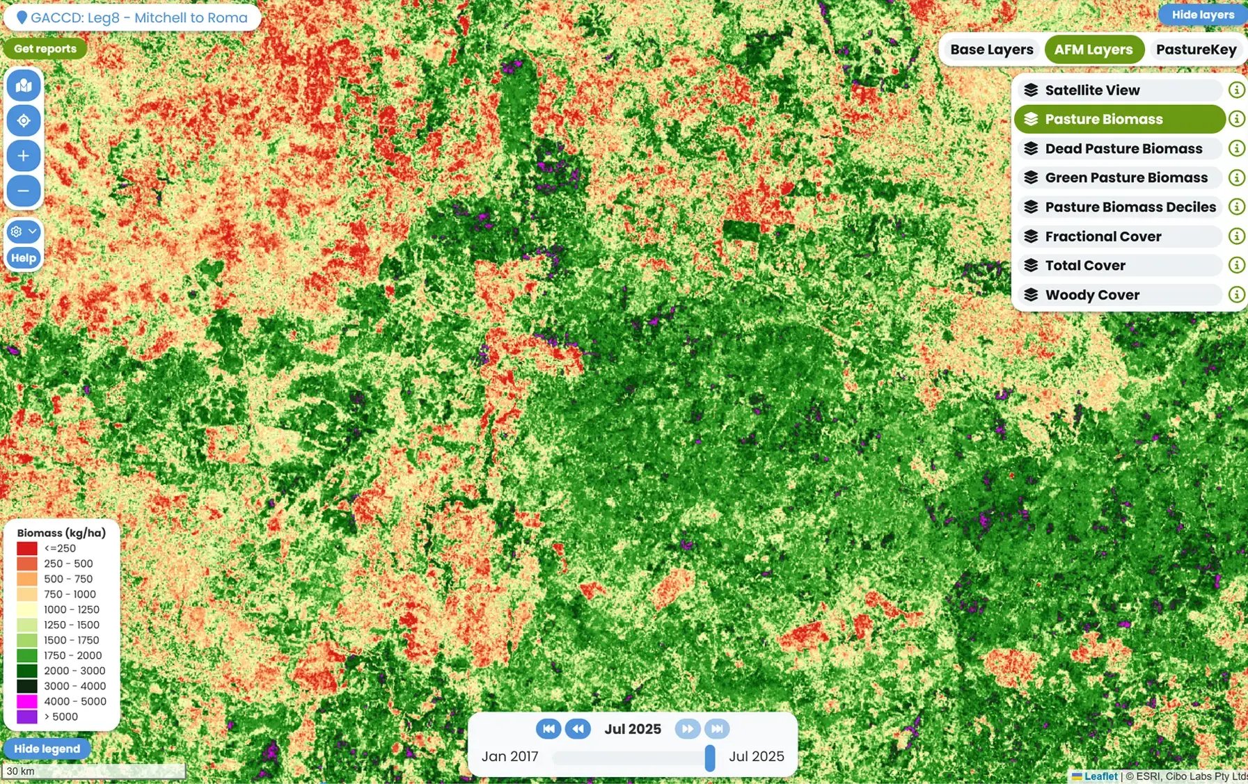 afm pasture biomass